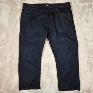 7 For All Mankind Standard Jeans Mens 38 Dark Indigo Cropped Ankle Stretch